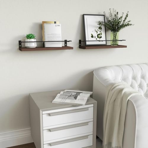 RICHER HOUSE Floating Shelves Bathroom, Small Wall Shelf Over Toilet 2 Set