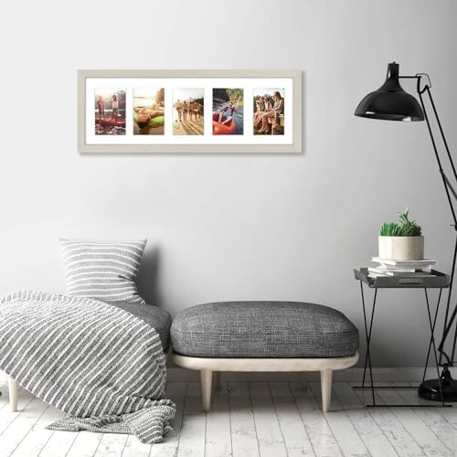 Americanflat 4x6 Collage Picture Frame - Fits 5 - Light Wood