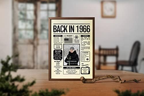 Personalized 59 year old birthday gifts - Back in 1966 Poster - Centerpiece Table Decorations 59th Birthday Party - Custom Born in 1966 Newspaper Vintage Poster for Men, Women