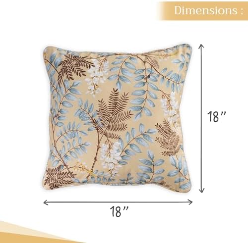 Maison d' Hermine Throw Pillow Covers 100% Cotton (18" x 18" - Pack of 1)