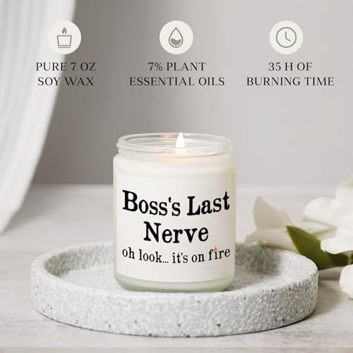Funny Boss Gifts for Women Men- Handmade Lavender Soy Wax Candle