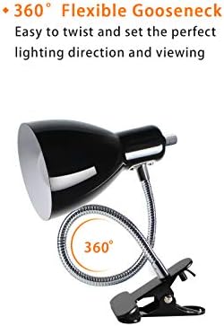 LALISU Desk lamp Eye-Caring Table Lamps, 360°Rotation Gooseneck Clip Lamp
