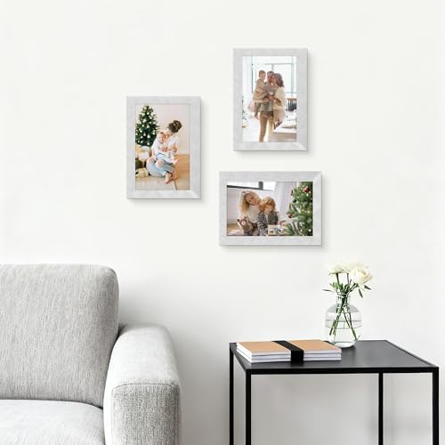 Picrit 4x6 Picture Frame Set of 12, Modern Gallery Wall Frames, Silver