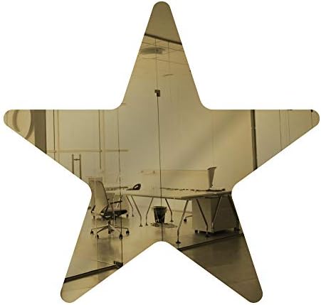 Marketing Holders Acrylic Mirror 4" Bronze Star Flat DIY Smooth Edge Plexiglass Tiles .118 3MM Thick Rounded Corners Art Projects Classrooms Nurseries Events and Parties Retail