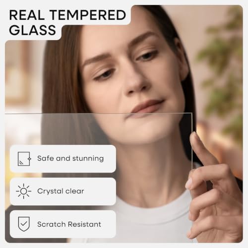 Homeforia A5 Bronze Picture Frame, High-End Metal, A6 Mat, Glass