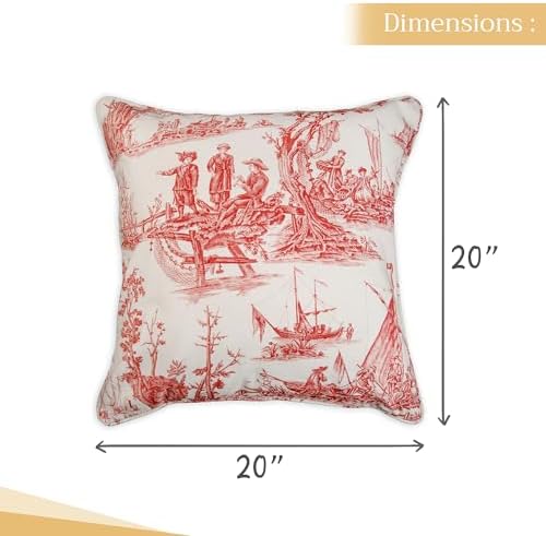 Maison d' Hermine Throw Pillow Covers 100% Cotton (20" x 20" - Pack of 1)