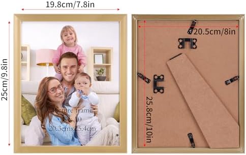 Giftgarden 8x10 Picture Frame Gold Set of 7, Multi Modern 8 x 10 Frames for Wall or Tabletop Display, Golden