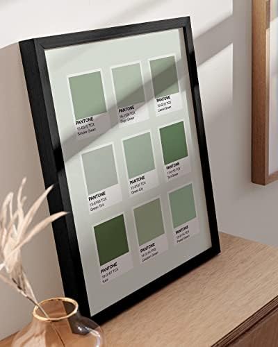 HAUS AND HUES Sage Green Wall Decor – Aesthetic Green Room Art, Minimalist Botanical Posters, Dark Green Bedroom & Dorm Prints (Unframed, 24" x 36")