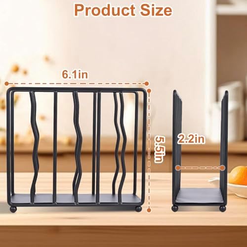 Modern Standing Napkin Holder for table, Black Metal, Tabletop Paper Napkin Dispenser for Coffee Filter Holder Kitchen, Dining Room, Outdoor.