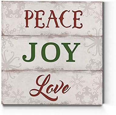 Renditions Gallery Canvas Wall Art Prints for Home Decor Peace Joy Love Motivational Abstract Artowrk for Bedroom Dining Office Kitchen Decorations - 10"X10" LT05