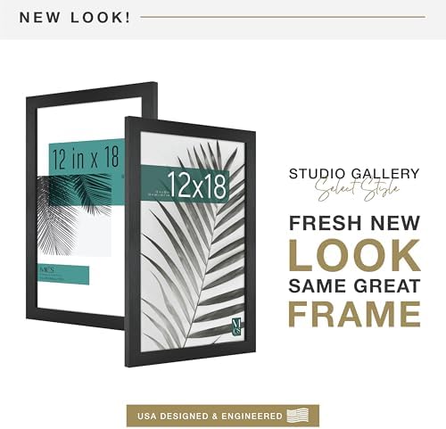 MCS Studio Gallery Frame Black Woodgrain, 2-Pack