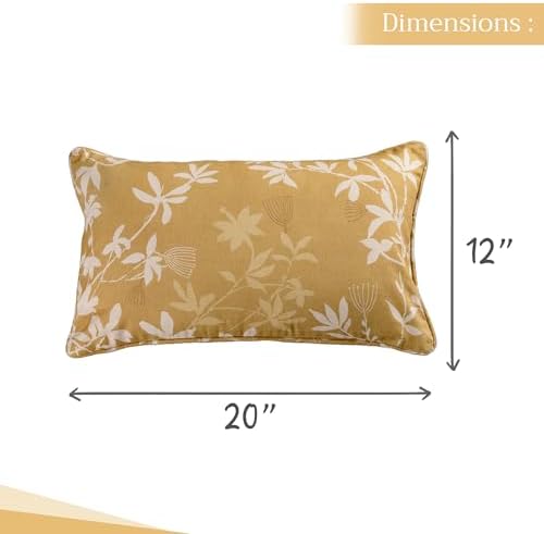 Maison d' Hermine Throw Pillow Covers 100% Cotton (12" x 20" - Pack of 1)