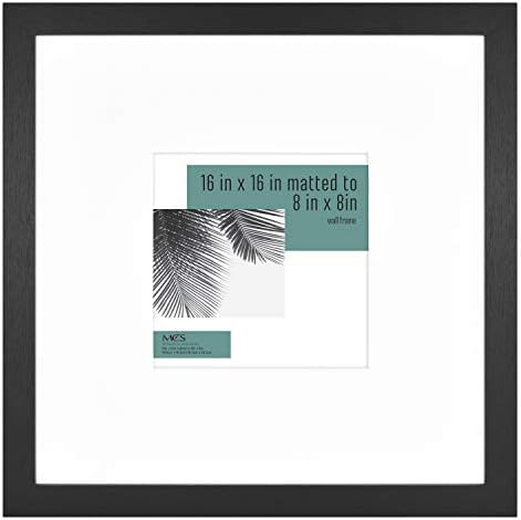 MCS Studio Gallery Poster Frame, 16x16, Black Woodgrain