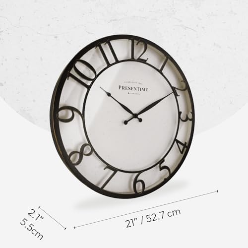 Presentime 21" Farmhouse Series Wall Clock