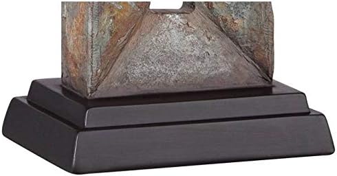 Iron Tahoe 26" Tall Table Lamp Rustic Modern Rectangle Slate