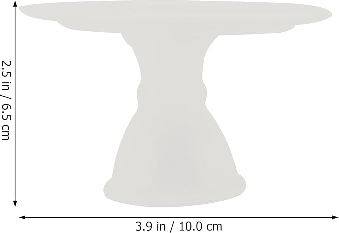 TEHAUX Ceramic Cake Stand 3.93In Dessert Stand for Cupcakes Biscuits Candies and Fruits Cake Holder for Weddings Birthday Parties Celebrations Home Decoration 1 X Tray