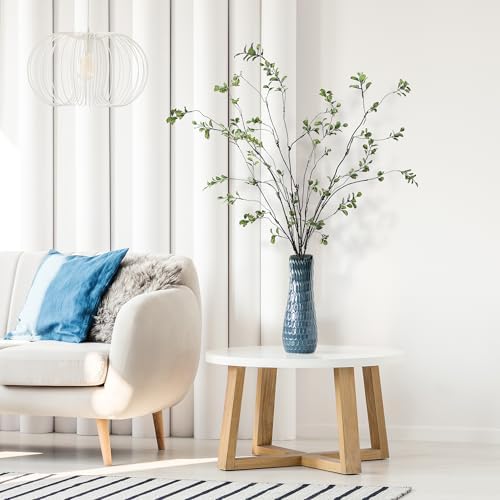 Sggvecsy 47.2’’ 4Pcs Artificial Ficus Branches Artificial Greenery Stems Faux Ficus Twig Plants Fake Leaf Spray Green Eucalyptus Branches for Vase Filler Office Home Wedding Decoration