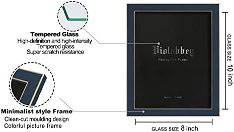 VIOLABBEY 8x10 Picture Frames Set of 4, Colorful Blue Frame of Modern Style