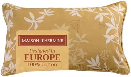 Maison d' Hermine Throw Pillow Covers 100% Cotton (12" x 20" - Pack of 1)
