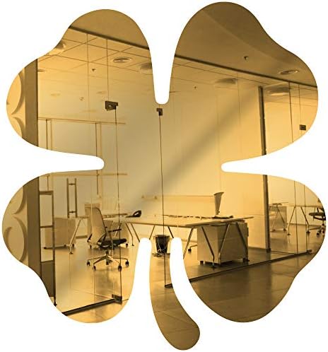 Acrylic Mirror 9" Wide Shamrock Gold .118" Thick No Adhesive Reflective Pieces Perfect for DIY Arts and Crafts School Projects Home or Office Decor Special Events by Marketing Holders