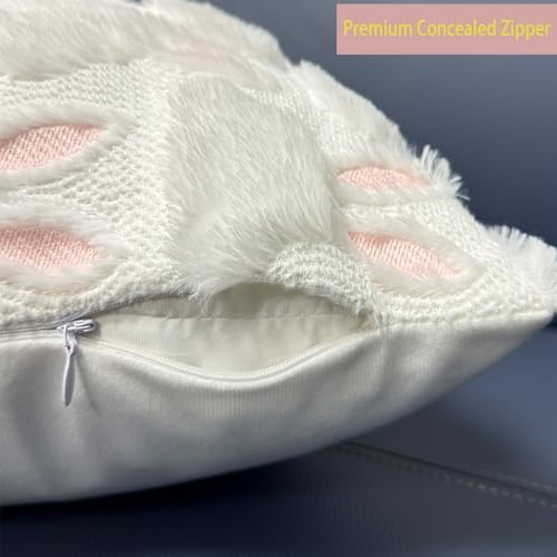Easter Pillow CoversSet of 2, 18x18,Soft Plush,Hidden Zipper,Machine Wash