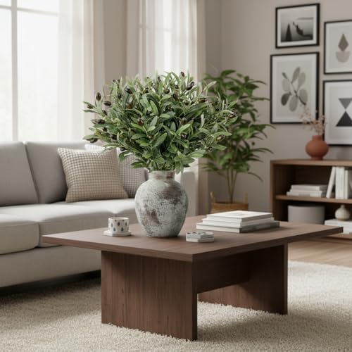 Leftover 12PCS 18Inch Faux Olive Branches for Vase,Artificia Tree Branches,Fake Plants,Greenery Stems,Eucalyptus Stems,Green Leaves for Centerpieces Decoration,Home Decor,Coffee Table Decor