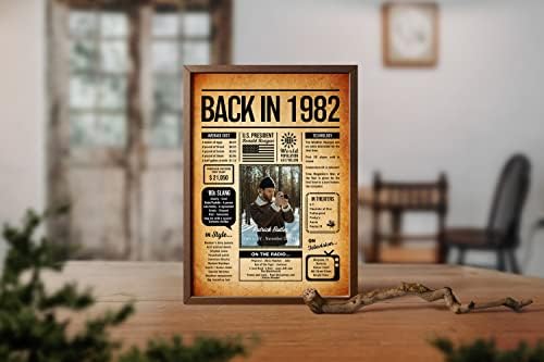 Back in 1982 Poster Sign, Personalized Birthday Gifts Idea, Custom 1982 Historical Birthday Newspaper, Born in 1982 Birthday Party Decorations, Fun Fact for the Day You Were Born, Decor Art Print