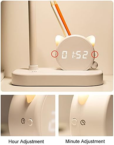 Table Lamp for Study Creativity Pen Holder Gift Led Desk Lamp Rechargeable USB Student/Office/Bedroom/Study Reading Light (Model-D)