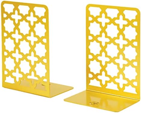 CNK Book Ends Bookends for Decorative Books Holder Bookend Shelves End Hold Heavy Duty Holders Stoppers Metal Stopper Cute Boho Bookshelf Holds Cookbook Office Home Set of 2 Bookends Pair Gold
