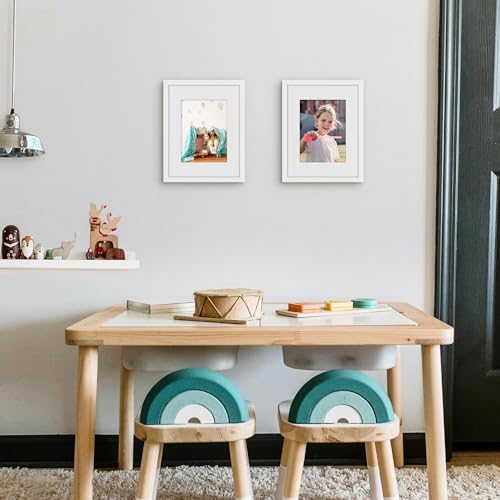 Picrit 8.5x11 Picture Frame Set of 12, Modern Gallery Wall Frames, White