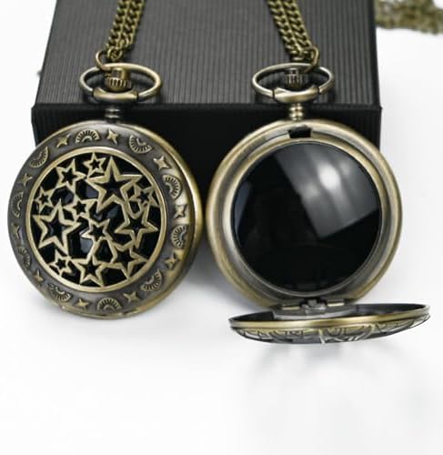Black Obsidian Scrying Mirror, Obsidian Feng Shui Mirror, Witches Mirror Presents, Witchcraft kit Divination Tools (Pocket Watch-1)