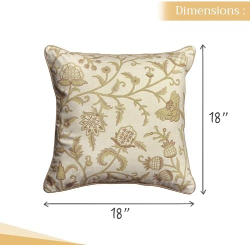 Maison d' Hermine Throw Pillow Covers 100% Cotton (18" x 18" - Pack of 1)