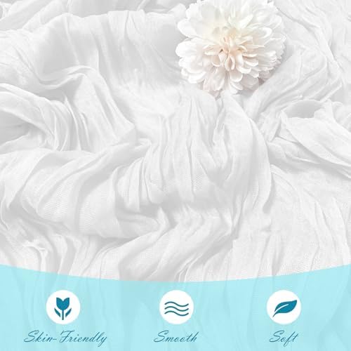 15 Pack White Cheesecloth Table Runner 17 x 108 inch Cheese Cloth Table Runners 9ft White Table Runner Rustic Romantic Sheer Gauze Runner for Wedding Party Baby Shower Table Decoration