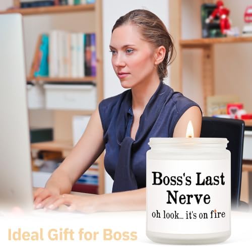 Funny Boss Gifts for Women Men- Handmade Lavender Soy Wax Candle