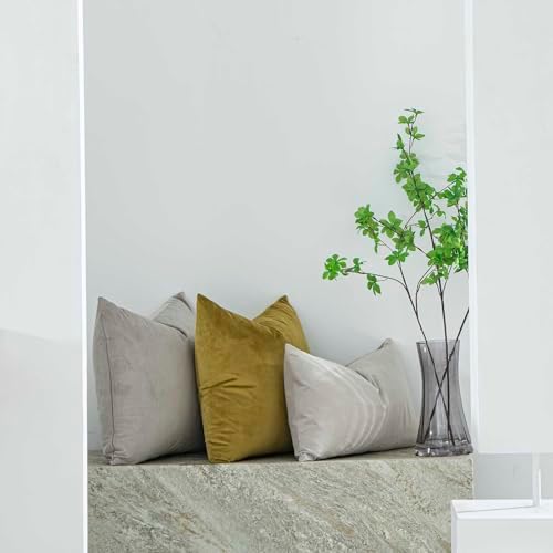 Cashmere Velvet Throw Pillow Covers 12x20 inch Set of 2 for Living Room Couch Sofa Bedroom