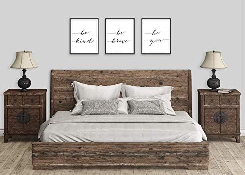 DREAM BIG PRINTABLES Be Kind Be Brave Be You Art Prints (Set of 3) - Unframed - 8x10 Inspirational Motivational Office Wall Art