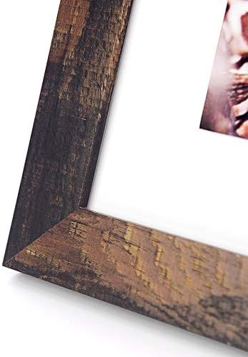 Brown 8x10 Picture Frame with Mat, Display 8x10 or 5x7