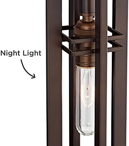Trenton 28" Tall Table Lamp Night Light Dimmer and USB Charging Port Rustic