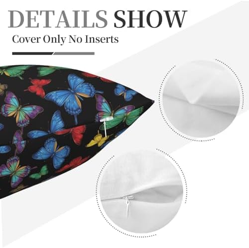 Colorful Butterfly Decorative Throw Pillow Cover