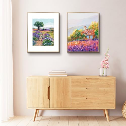 Golden State Art 16x20 Gold Aluminum Frame, Real Glass, Mat Fits 11x14