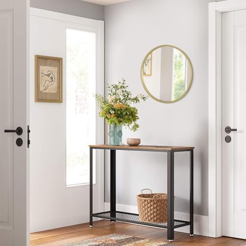 AOAOPQ Wall Mirrors Hanging Bedroom Mounted Dressing Mirror Aluminum Alloy Frame for Dining Room Entryway Hallway 16 inch Light Gold