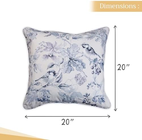 Maison d' Hermine Throw Pillow Covers 100% Cotton (20" x 20" - Pack of 1)