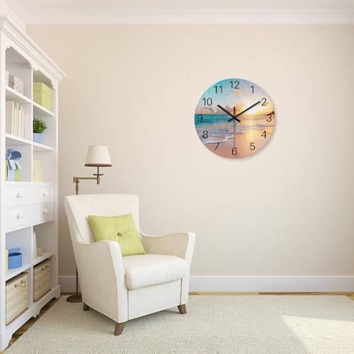 Beach Wall Clocks Battery Operated 16 Inches or Larger