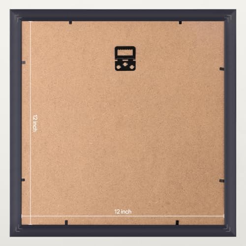 eletecpro 12x12 Vintage Picture Frame, Glass Cover, Bronze Gold, 2-Pack