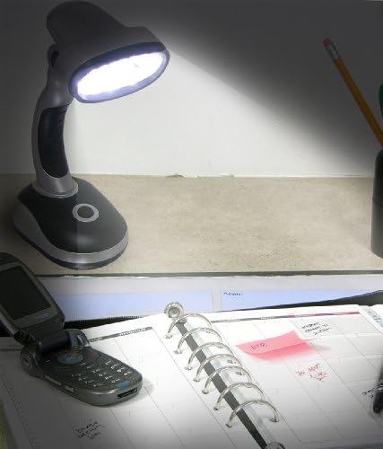 IdeaWorks Jobar International (Set/2) LED Desk Lamps with Pivoting Heads and Handled Necks, Large, Red Blue