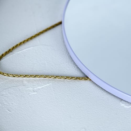 Funerom Round Wall Mirror 15.4 Inches Circle Mirror Bathroom Mirrors,White | for Over Sink