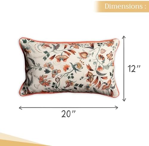 Maison d' Hermine Throw Pillow Covers 100% Cotton (12" x 20" - Pack of 1)