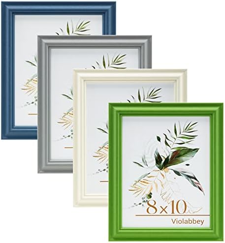 VIOLABBEY 8x10 Picture Frame Set of 4, 8 x 10 Colorful Frame Modern Style