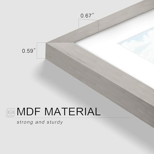 Picrit 11x17 Picture Frame Set of 12, Modern Gallery Wall Frames, Gray