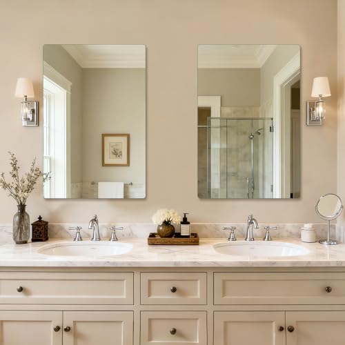 Bathroom Mirror for Over Sink 36x24 Inch Frameless Wall Mirror Rectangle